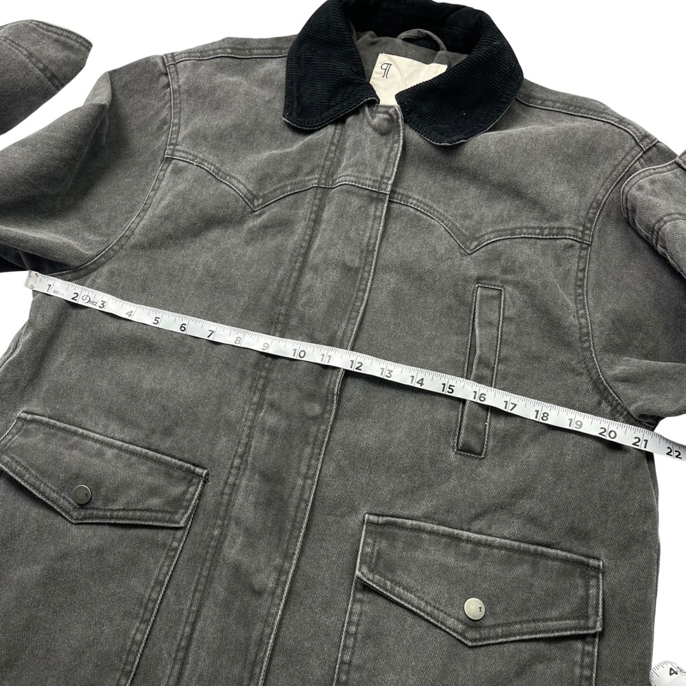 NWT Anthropologie PILCRO Western Barn Jacket Oversized Charcoal Denim Sz XS $178 - Picture 10 of 10